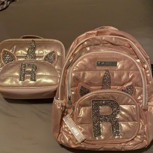 New w/tags Justice Unicorn Backpack/lunchbox (R)